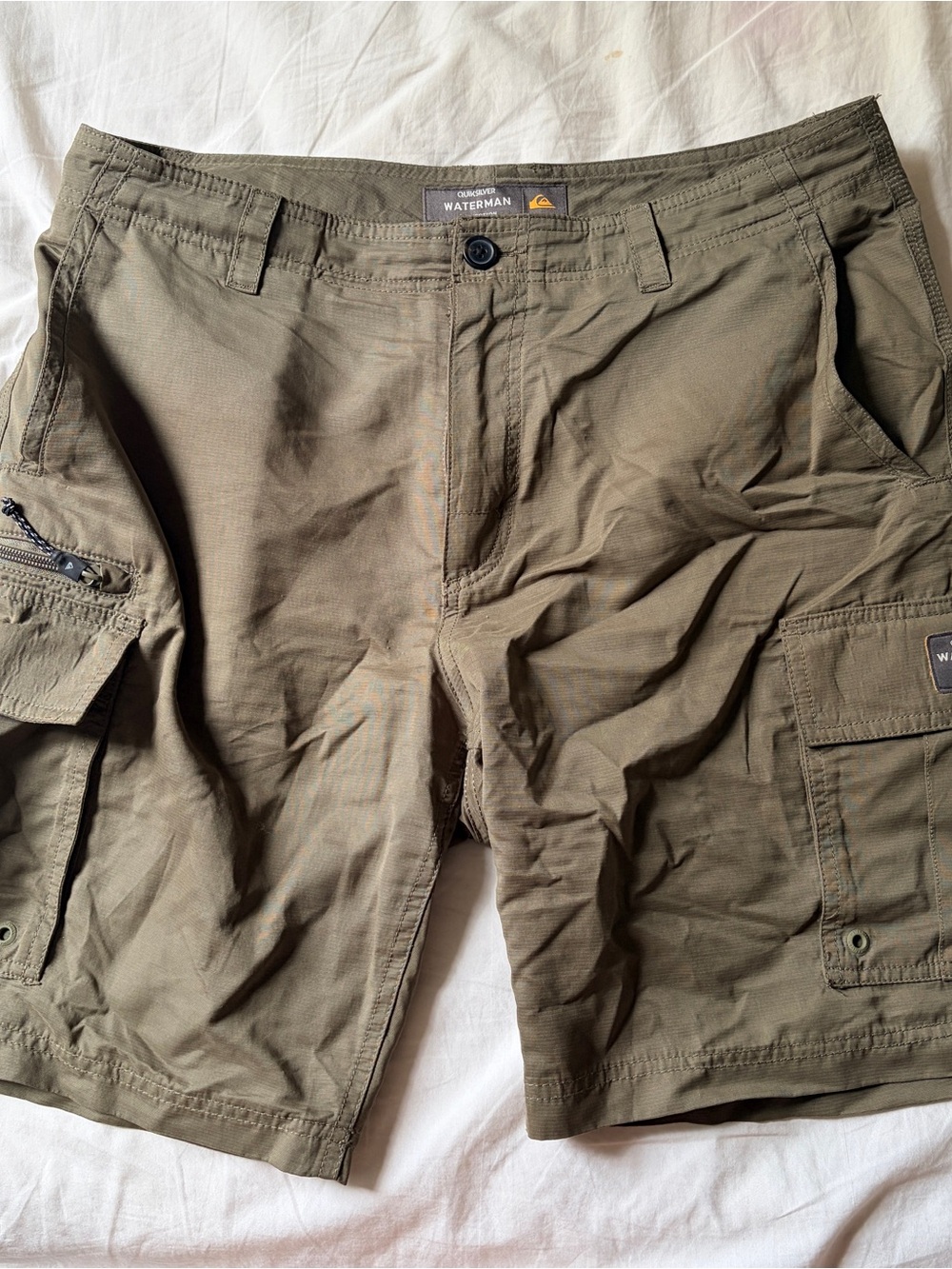 Quiksilver Olive Green Cargo Shorts